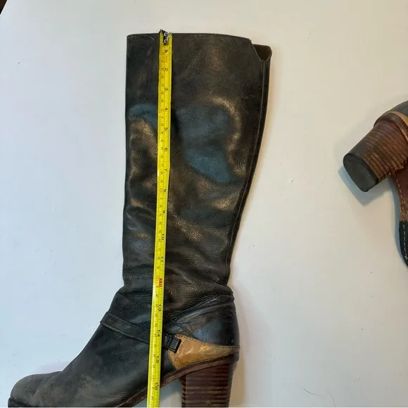 J. Shoes for Anthropologie Leather heeled distressed riding Boots size 8.5