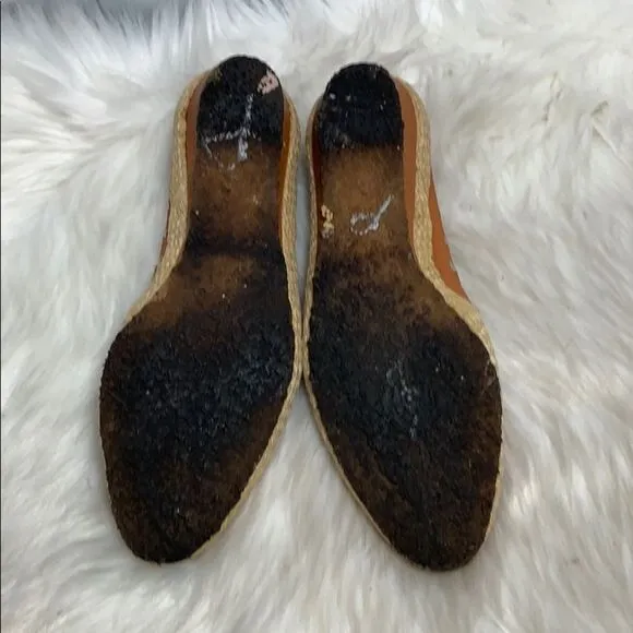 Jack Rogers Tan Perforated Leather Shoes Size 7