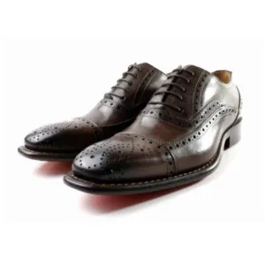 Jean Coffee Brogue Mens Leather Shoes
