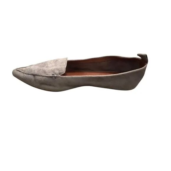 Jeffrey Campbell Women's Gray Suede Pointed Toe Flats Size 6