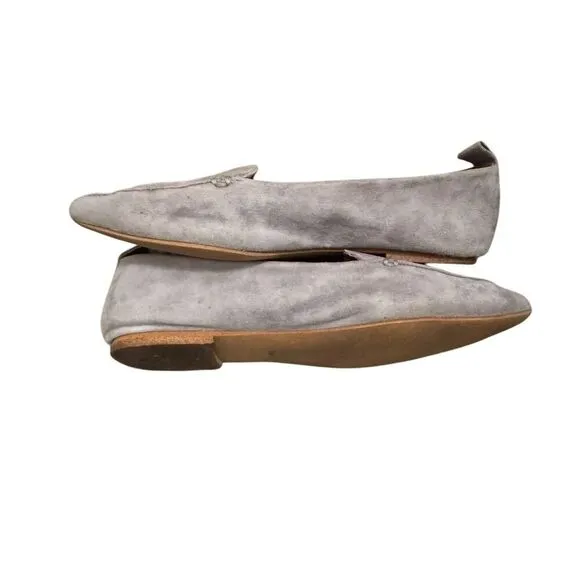 Jeffrey Campbell Women's Gray Suede Pointed Toe Flats Size 6