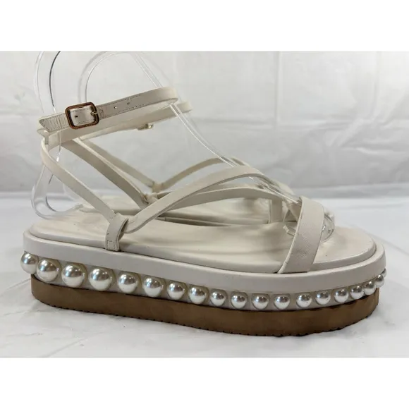 Jimmy Choo Women's Pine Platform Sandals white size 5.5-6