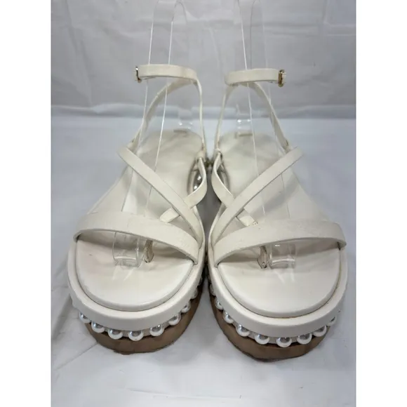 Jimmy Choo Women's Pine Platform Sandals white size 5.5-6