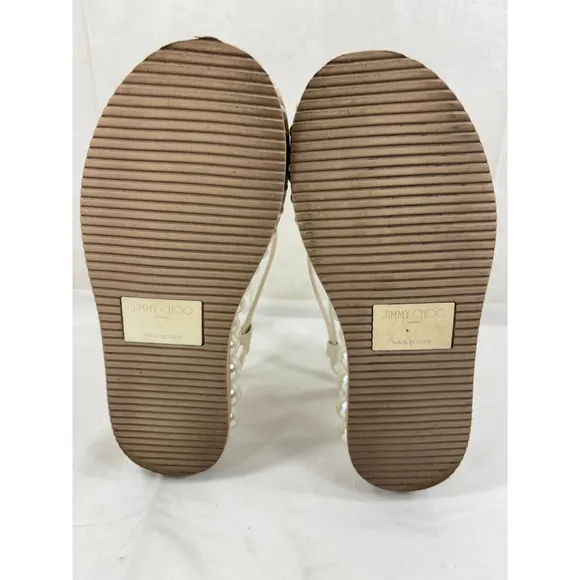 Jimmy Choo Women's Pine Platform Sandals white size 5.5-6