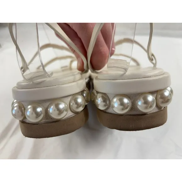 Jimmy Choo Women's Pine Platform Sandals white size 5.5-6