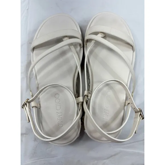 Jimmy Choo Women's Pine Platform Sandals white size 5.5-6