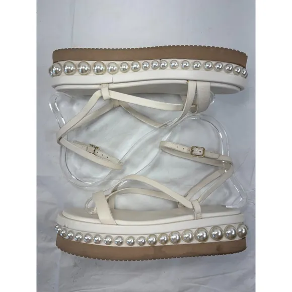 Jimmy Choo Women's Pine Platform Sandals white size 5.5-6