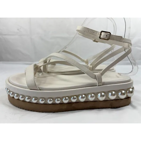 Jimmy Choo Women's Pine Platform Sandals white size 5.5-6