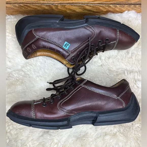 John Fluevog M8/W10 Future Angels Will Brown Leather LaceUp Oxford DISCONTINUED