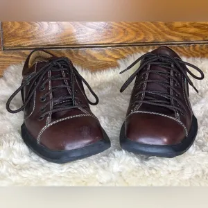 John Fluevog M8/W10 Future Angels Will Brown Leather LaceUp Oxford DISCONTINUED