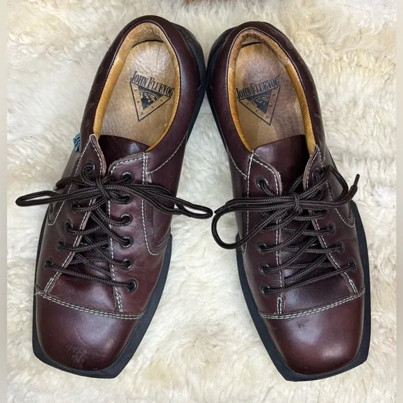 John Fluevog M8/W10 Future Angels Will Brown Leather LaceUp Oxford DISCONTINUED