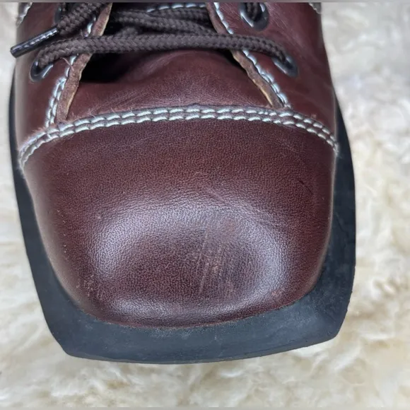 John Fluevog M8/W10 Future Angels Will Brown Leather LaceUp Oxford DISCONTINUED