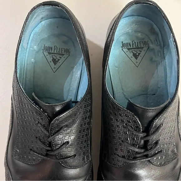 John Fluevog Rusnak Leather Derby Shoes - Men's Size 8
