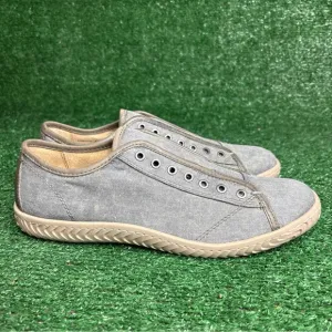 John Varvatos Hattan Men's Size 9 M Gray Canvas Sneakers Shoes Laceless - NEW