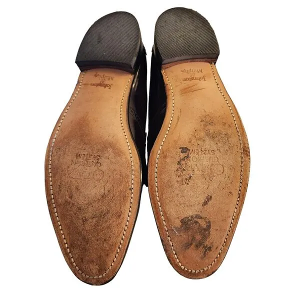 Johnson‎ and Murphy Optima Tassel and Kiltie Wingtip Loafer sz 11 dark Burgandy