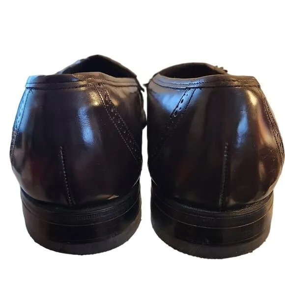 Johnson‎ and Murphy Optima Tassel and Kiltie Wingtip Loafer sz 11 dark Burgandy