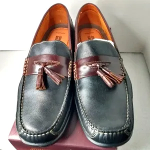 Johnson and Murphy Size 12  Locklin Full Grain Leather Slip On Shoes Loafers