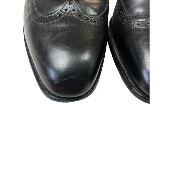 Johnston &amp; Murphy 11 Shoes Loafers Aristocraft Tassel Black Leather USA