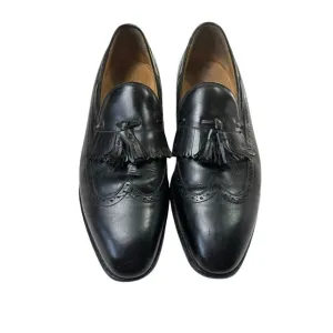 Johnston &amp; Murphy 11 Shoes Loafers Aristocraft Tassel Black Leather USA