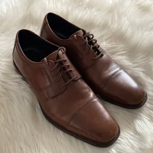Johnston &amp; Murphy brown leather Oxford shoes