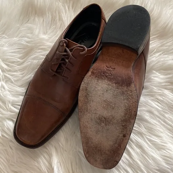 Johnston &amp; Murphy brown leather Oxford shoes