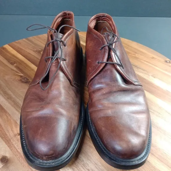 Johnston &amp; Murphy Italy Ankle Boots Dress Shoes Mens Size 12 Brown Leather
