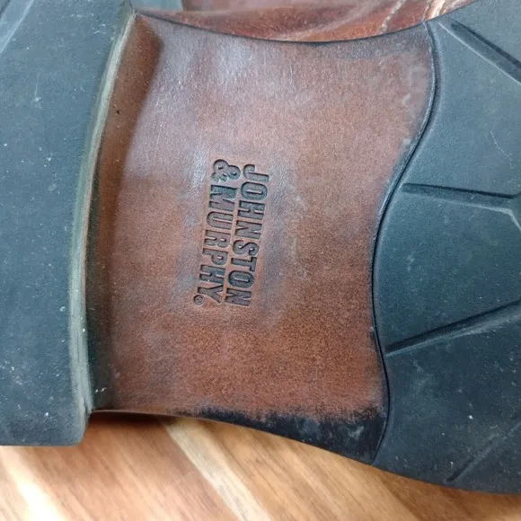 Johnston &amp; Murphy Italy Ankle Boots Dress Shoes Mens Size 12 Brown Leather