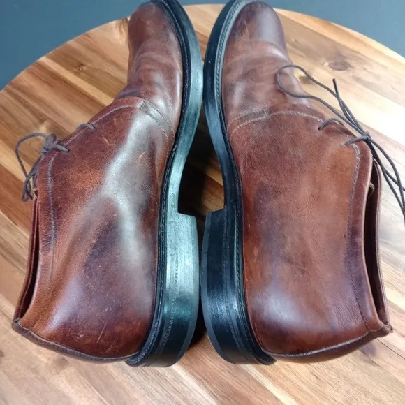 Johnston &amp; Murphy Italy Ankle Boots Dress Shoes Mens Size 12 Brown Leather