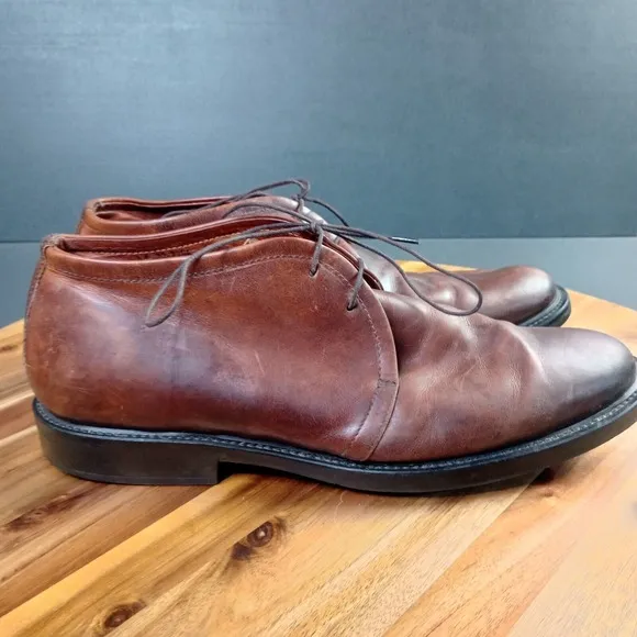 Johnston &amp; Murphy Italy Ankle Boots Dress Shoes Mens Size 12 Brown Leather