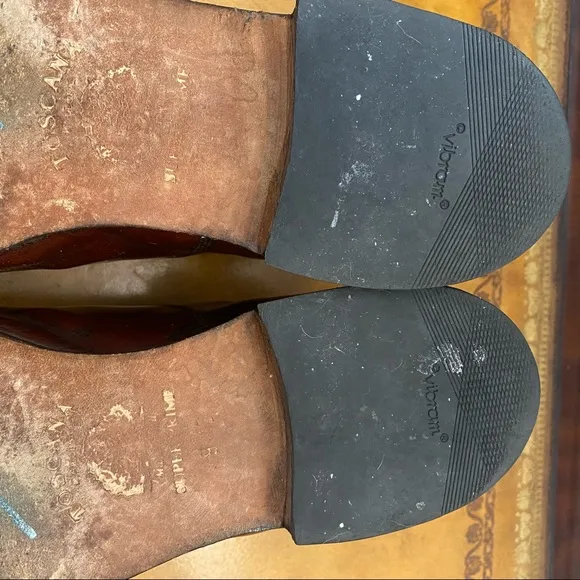 Johnston &amp; Murphy Mens Leather Brown Shoes Size 9.5