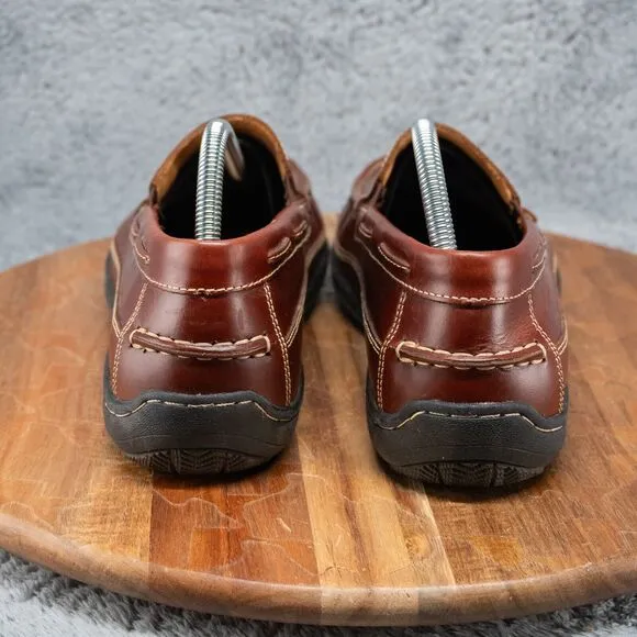 Johnston &amp; Murphy Men's Mahogany Sheepskin Brown Leather Loafer Size 10 M