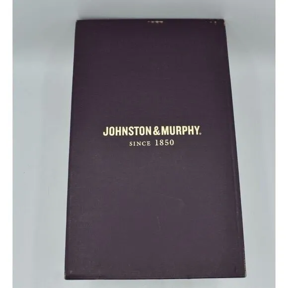 Johnston &amp; Murphy Mens Size 8.5 Bower Brown Full Grain Leather Loafers Shoes