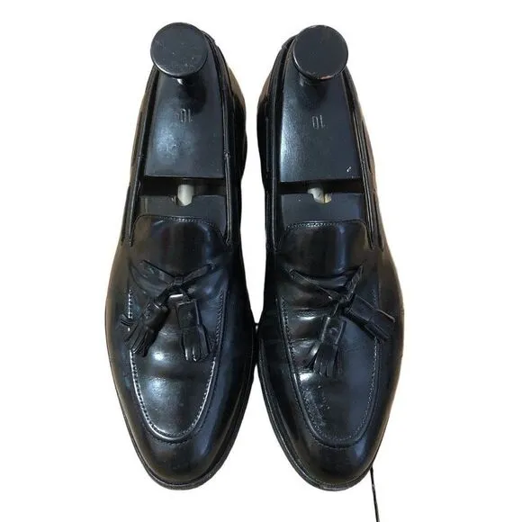 Johnston &amp; Murphy Heritage Mens 10 Brown Leather Loafers Shoes Tassle VTG 67366