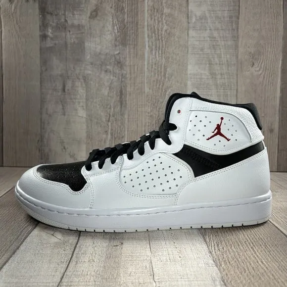 Jordan Access Men's Basketball Sneakers White Black Red Size 11.5 AR3762-101