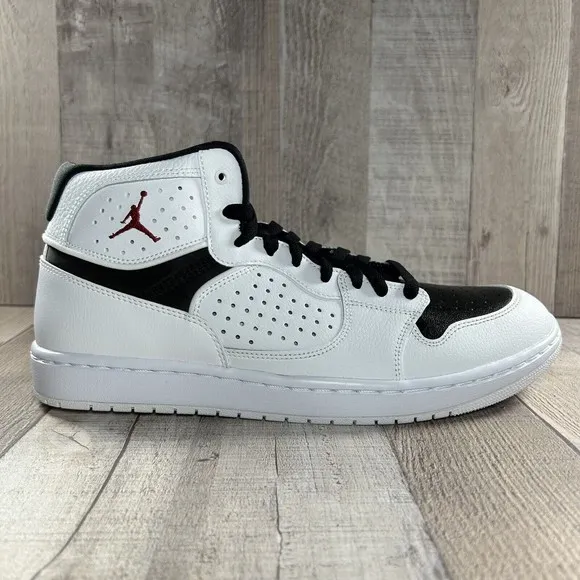 Jordan Access Men's Basketball Sneakers White Black Red Size 11.5 AR3762-101