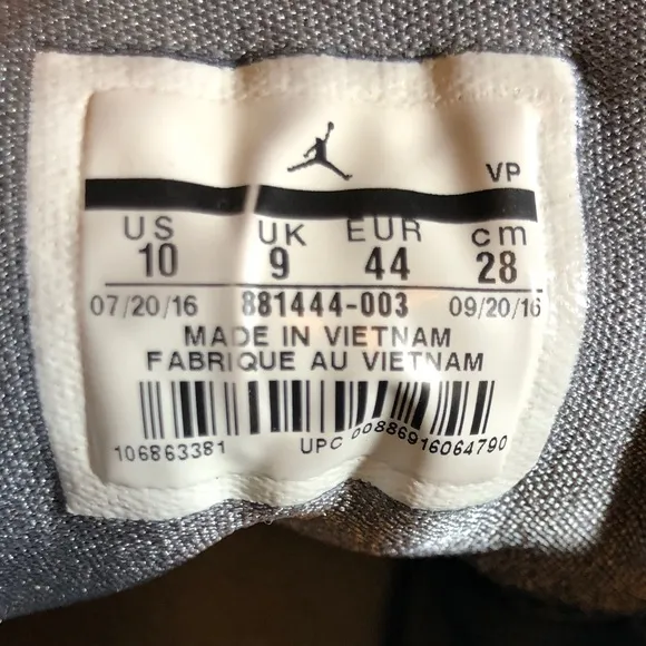 Jordan B. Fly Cool Grey 881444-003 Basketball Shoes Size 10