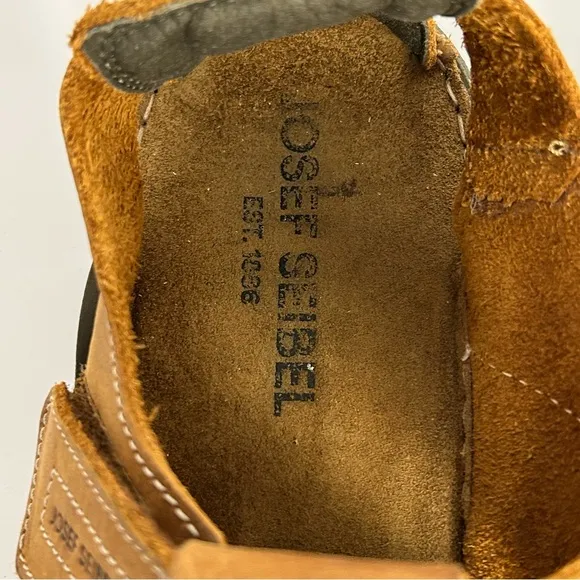 Josef Seibel Fisherman Sandal Shoes Mens US 9.5 EU 43 Tan Brown Leather