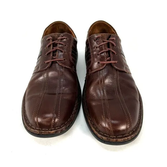 Josef Seibel Mens EU 43 US 10 Brown Leather Roma Marone Vigo Sneaker Shoes