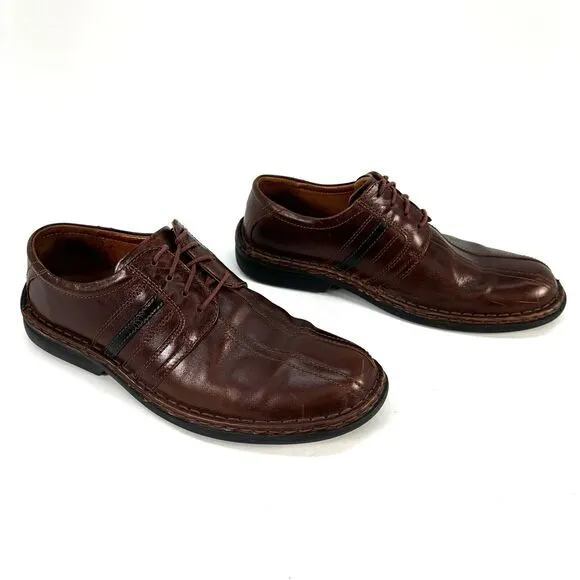 Josef Seibel Mens EU 43 US 10 Brown Leather Roma Marone Vigo Sneaker Shoes