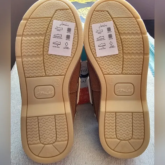 JOULES Boat Shoes Deck Shoes Swinton Tan SuedeUnisex Little Kid's Size 11 NEW