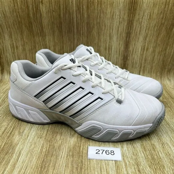 K-Swiss Bigshot Light 4 Men's Size‎ 12 Sneakers White Grey Tennis Shoes Sneakers