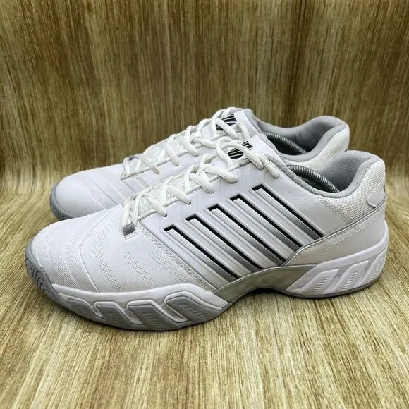 K-Swiss Bigshot Light 4 Men's Size‎ 12 Sneakers White Grey Tennis Shoes Sneakers