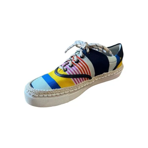 Kate Spade - Boat Party - Multi Bright Color Fabric Sneakers Women’s Size 5B