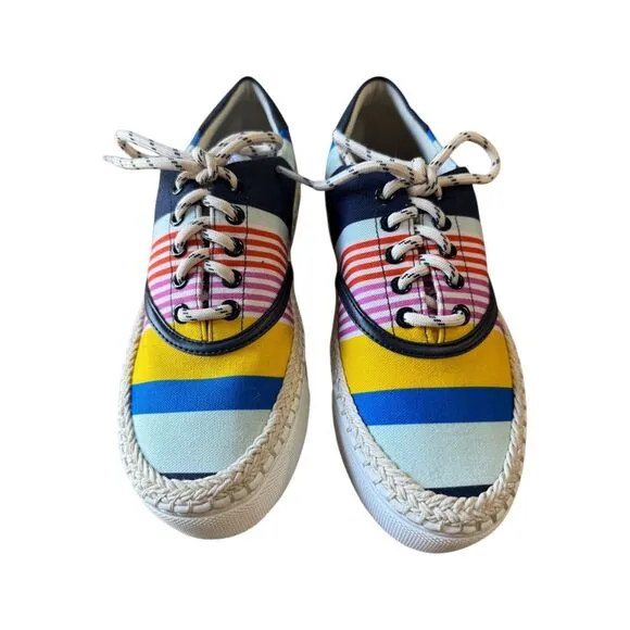Kate Spade - Boat Party - Multi Bright Color Fabric Sneakers Women’s Size 5B