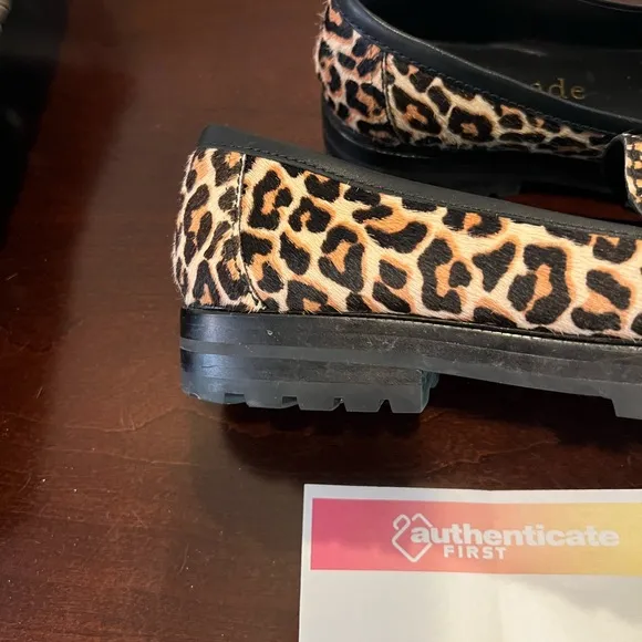 Kate Spade New York Posh Leopard-Print Calf Hair 🐆Embellished Loafers Shoes