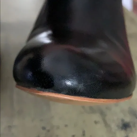 KATE SPADE SATURDAY Black Leather Block Heel Shoes
