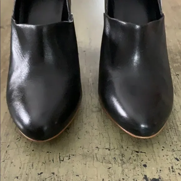 KATE SPADE SATURDAY Black Leather Block Heel Shoes