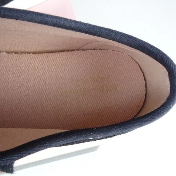 KATE SPADE Vale Linen Daisy Dot Fashion Sneakers Women's Shoes Canvas Black 6.5