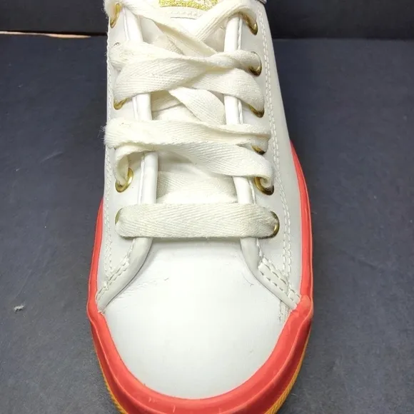 Keds Triple Up Rainbow Foxing White Leather Sneakers Women's Shoe Size 6.5