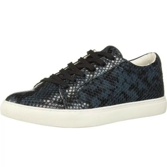Kenneth Cole Blue Python Snakeskin Sneakers Shoes size 8.5 NWT Animal Print Shoe